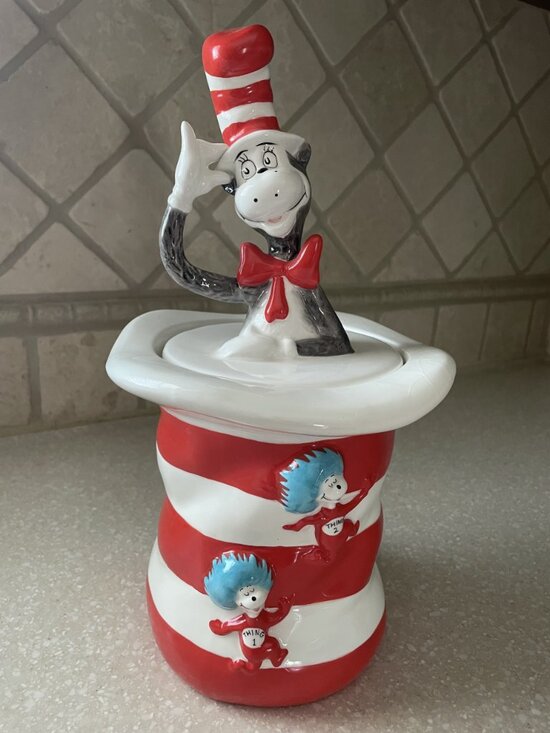 Vandor Other - 2001 Vandor Cat in the Hat Cookie Jar Thing 1 & Thing 2 Vintage Limited-Edition